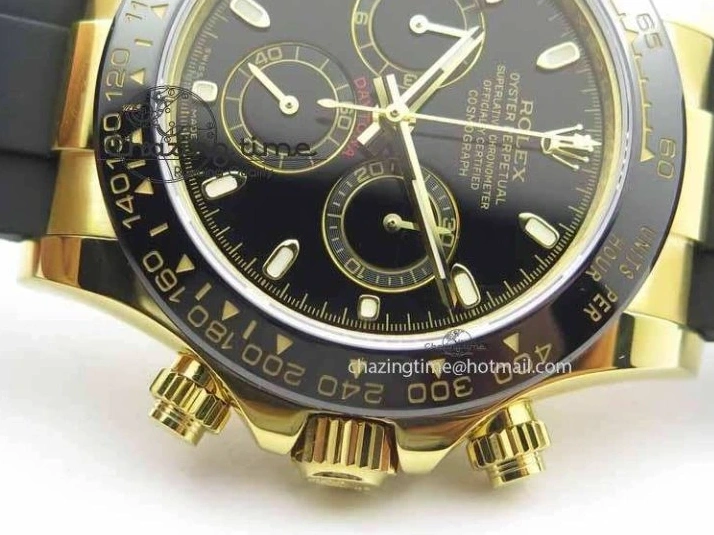 Good Copy Rolex Watches XS Best JH Strap Black 116518LN YG Edition Daytona (Free A4130 rubber Dial On strap) Rubber 3645 WeatherProof 1231